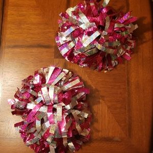 Purple & Silver Cheer pom pons